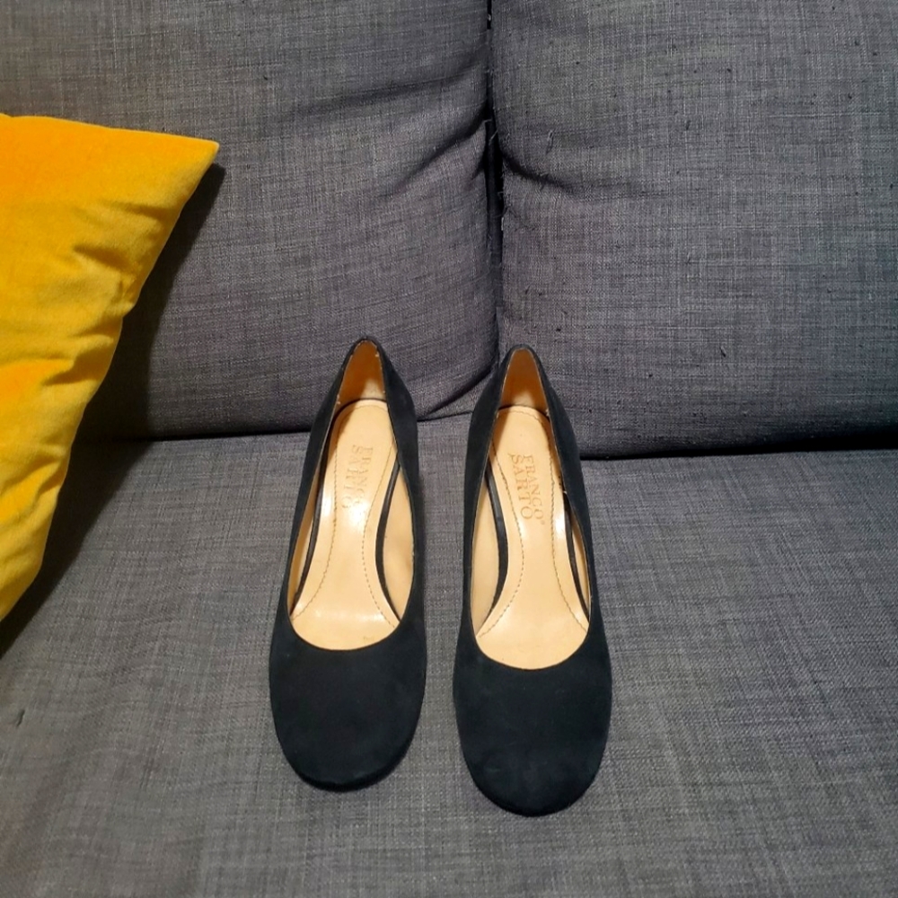 Franco Sarto Black Wedges